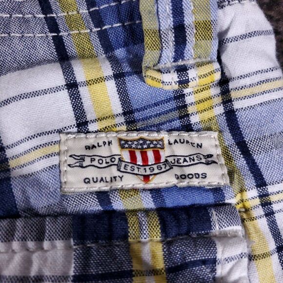 Polo Jeans Ralph Lauren Blue Patterned Cargo Short - Picture 5 of 5